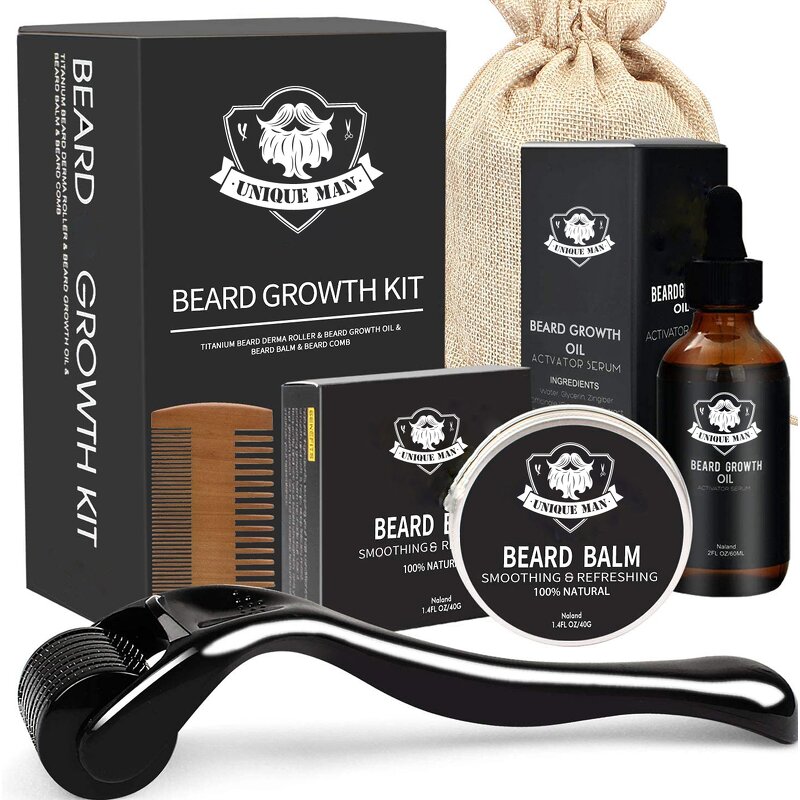 Beard Grooming Kit Manufacturer - Europe Best Selling High Quality Eco-Friendly With Derma Roller
