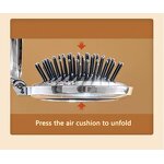 Hair Comb Manufacturer - OEM Mini Portable Folding Pocket Pop-up Brush Electroplated Air Cushion