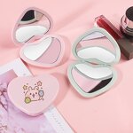 Mirror Manufacturer - UV Printing Multi Color Travel 2-Sided Heart Shaped Portable Purse