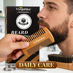 Beard Grooming Kit Manufacturer - Private Label Beard Brush Set Comb Cleaning Rolling Gift Set