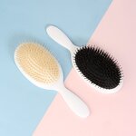 Hair Brush Manufacturer - High Quality Natural Boar Bristle Soft Cushion Nylon Bristles Oval Paddle Women