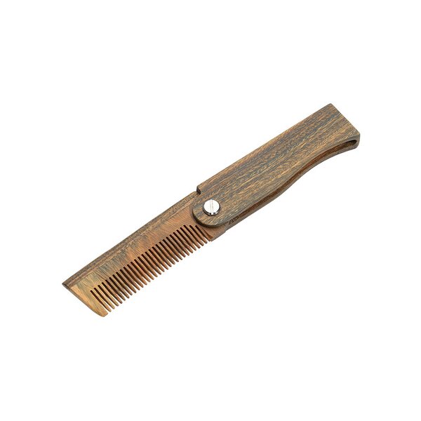 Beard Comb Manufacturer - Custom Logo Green Sandalwood Wooden Folding 100% Natural