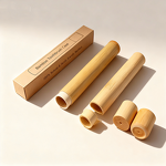 Toothbrush Case Manufacturer - Natural Wood Bamboo Tube Storage Box Hotel Travel