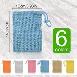 Soap Bag Manufacturer - Custom Logo Exfoliating Mesh Drawstring Exfoliating Sisal Body Scrubber