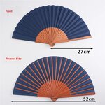Hand Fan Manufacturer - Custom Logo 13Inch Large Folding Clack Plastic Decorate Festivals Accessories Gifts