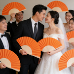 Hand Fan Manufacturer - Customized Printed Sublimation Large Bamboo Line Dancing Folding Hand Clacking