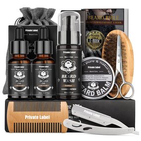 Beard Grooming Kit Manufacturer - Best Selling Premium High Quality Eco-Friendly With Razor Gift Set