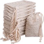 Soap Bag Manufacturer - Custom Logo Bath Shower Exfoliating Jute Mesh Drawstring