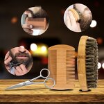 Beard Grooming Kit Manufacturer - Private Label Beard Growth Kit Cleaning Rolling Serum Roller Gift Set