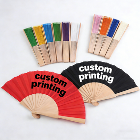 Hand Fan Manufacturer - Customized Printed Sublimation Large Bamboo Line Dancing Folding Hand Clacking