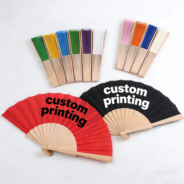 Hand Fan Manufacturer - Customized Printed Sublimation Large Bamboo Line Dancing Folding Hand Clacking
