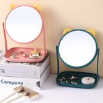 Private Label Hot Selling Detachable Makeup Mirror Travel Size Hand Mirror Cute Clarity Compact Mirror