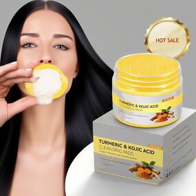 Cleansing Pads Manufacturer - 50pcs Turmeric Kojic Acid Foam Pads Jar Deep Cleansing