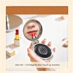 Hair Comb Manufacturer - OEM Mini Portable Folding Pocket Pop-up Brush Electroplated Air Cushion