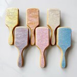 Hair Brush Manufacturer - New Hair Brush Wooden Resin Back Flower Acetate Bamboo Boar Bristle