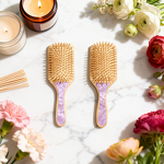 Hair Brush Manufacturer - Factory Custom logo Different Colors Acetate Bamboo Curly Straightening