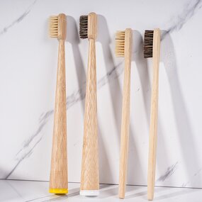 Toothbrush Manufacturer - Custom Bamboo Manual Medium Stiff Bristles Joint Handle Organic