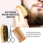 Beard Grooming Kit Manufacturer - Private Label Beard Growth Kit with Beard Roller 100% Natural Organic