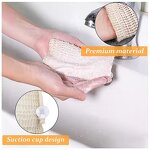Soap Bag Manufacturer - Custom Logo Exfoliating Mesh Drawstring Exfoliating Sisal Body Scrubber