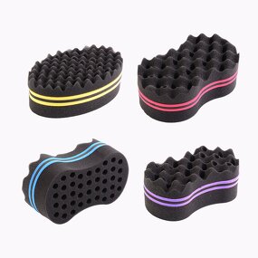 Hair Sponge Manufacturer - Private Label Magic Twist Wave Two-Side Afro Curling Black Men