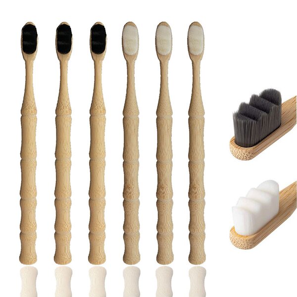 Toothbrush Manufacturer - New Arrival Natural Charcoal Adult Eco-friendly Bamboo Super Soft Gentle
