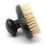 Body Brush Manufacturer - Custom Logo Dry Body Sandalwood Sisal Bristle Dark Color Handle