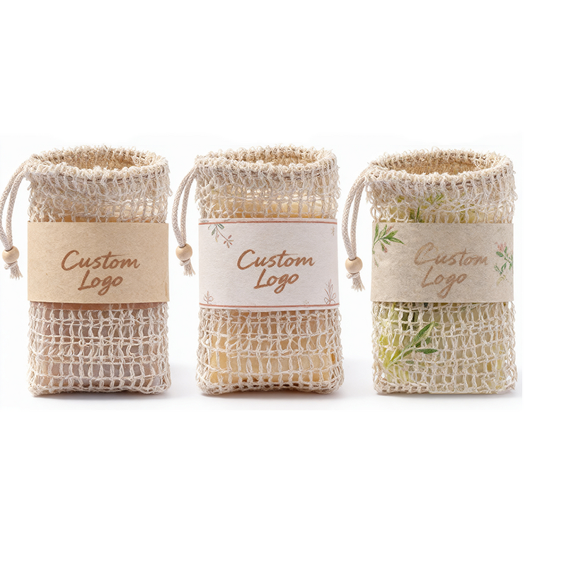 Soap Bag Manufacturer - Custom Logo Natural Eco Friendly Sisal Cotton Linen Biodegradable