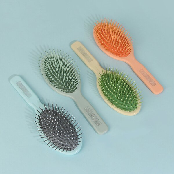 Hair Brush Manufacturer - High Quality Custom Colorful Soft Cushion Nylon Bristles ABS Handle Oval Paddle Women