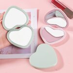 Mirror Manufacturer - UV Printing Multi Color Travel 2-Sided Heart Shaped Portable Purse