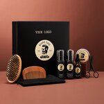 Beard Grooming Kit Manufacturer - Private Label Custom Beard Growth Oil Serum Mens Organic Vegan Christmas Gift Set