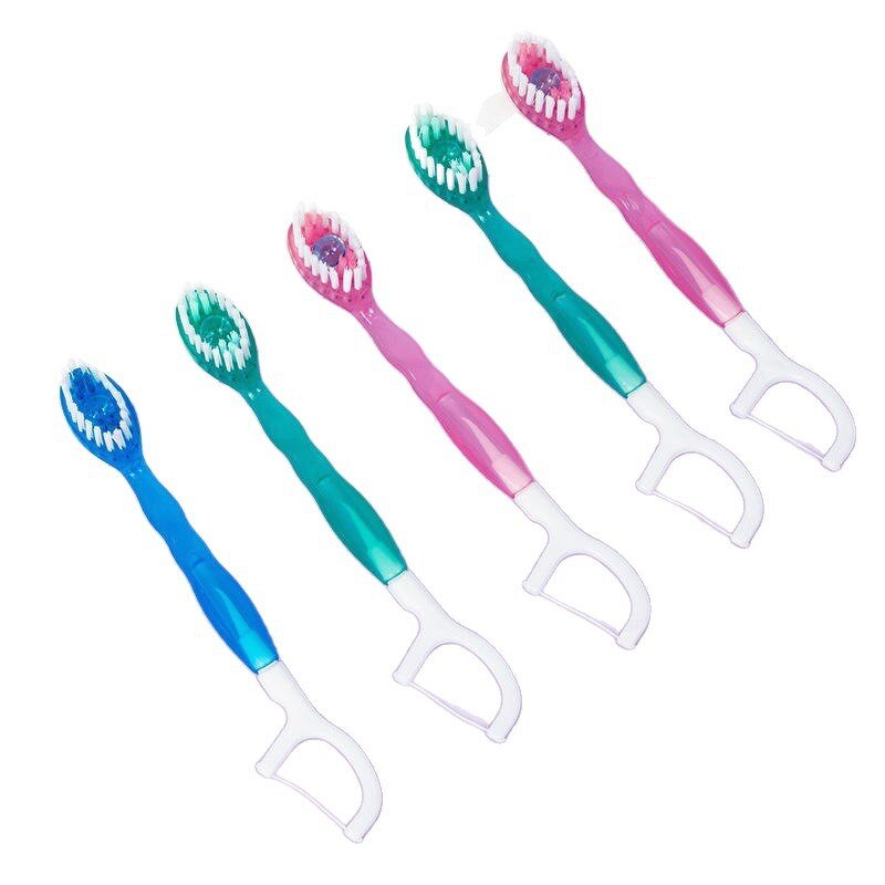 Toothbrush Set Manufacturer - Factory Travel Custom Mini Disposable 5 in 1 Freshening Bead Floss
