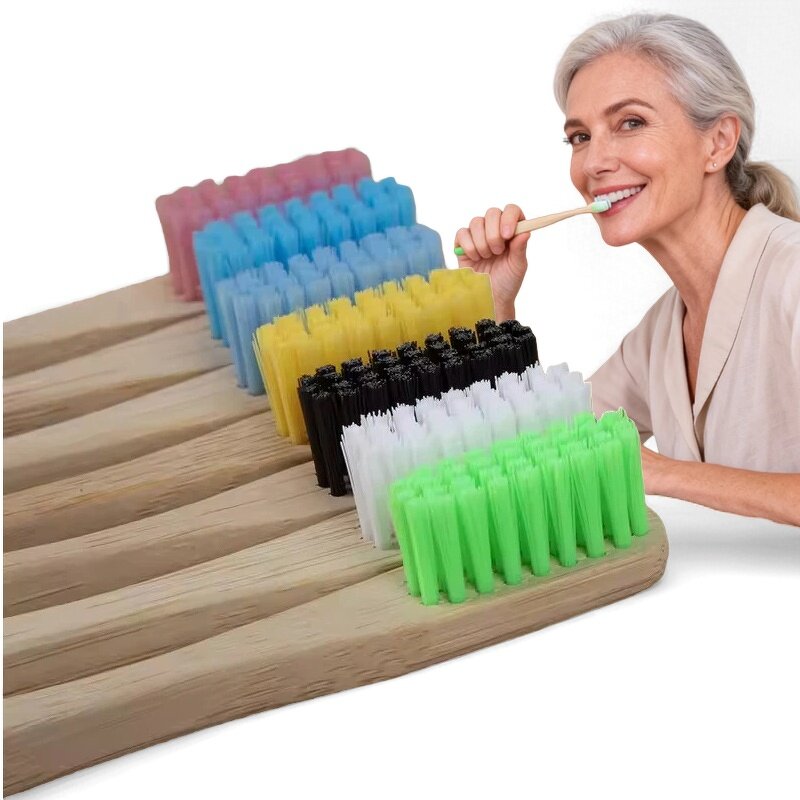 Toothbrush Manufacturer - Custom Package Eco-Friendly Bamboo Medium Bristles BPA Free Natural Adults