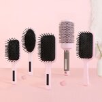 Hair Brush Set Manufacturer - Custom Professional Ionic Straightener Massage Detangling Plastic Nylon