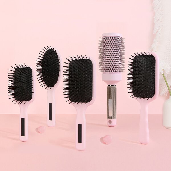 Hair Brush Set Manufacturer - Custom Professional Ionic Straightener Massage Detangling Plastic Nylon