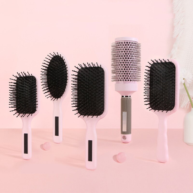 Hair Brush Set Manufacturer - Custom Professional Ionic Straightener Massage Detangling Plastic Nylon