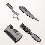 Beard Grooming Kit Manufacturer - Private Label Custom Beard Brush Comb Cleaning Rolling Gift Set