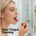 Tongue Scraper Set Manufacturer - Custom Logo 3 PCS Metal Tongue Scraper Set Tongue Cleaning Brush with Travel Case