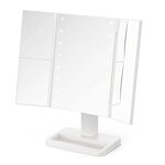 Makeup Mirror Manufacturer - High Quality Folding OEM LED Touch Screen Makeup Mirror Desktop Cosmetics Lighting Mirrors with Led