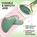 Facial Massager Set Manufacturer - Custom Logo Natural Jade Roller Anti-Aging Gua Sha Gift Box Body Neck Eye Care