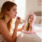 Makeup Mirror Manufacturer - High-Definition Decorative Mirrors Cosmetic Desktop Makeup Mirror Candy Color Round Silver Single-Sided