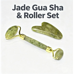 Facial Massager Set Manufacturer - High Quality Natural Resin Quartz Jade Roller with Guasha Stone Anti-Aging Set