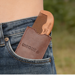 Beard Comb Manufacturer - Hot Sale Private Logo Small Coarse Teeth Perfect Wooden Mustaches Pocket Comb