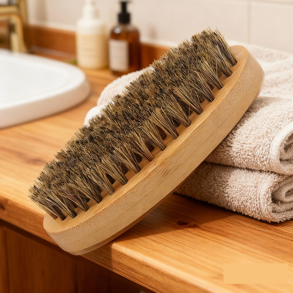 Beard Brush Manufacturer - Custom Logo Men's Eco-Friendly Travel-Friendly Boar Bristle Beard Brush Bamboo Wood Handle Brush