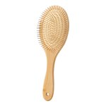 Scalp Massage Comb Manufacturer - Eco-friendly Natural Bamboo Wooden Massage Oval Paddle Steel Teeth Comb