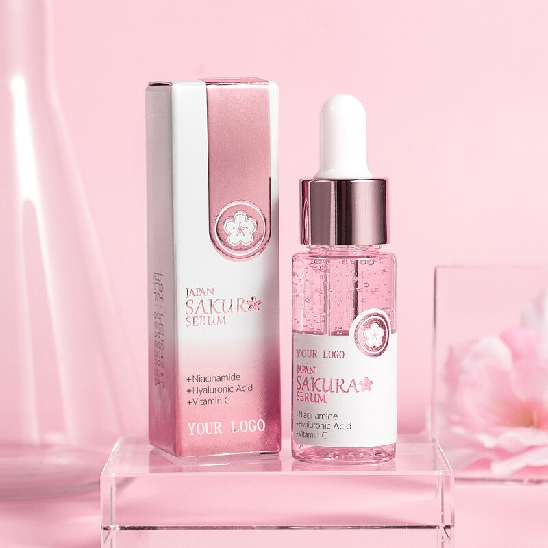Face Serum Manufacturer - Organic Sakura Serum Skin Care Moisturizing Brightening Anti Aging Hyaluronic Serum Japan Liquid