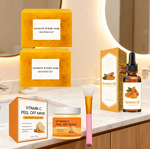 Soap Set Manufacturer - Skincare Dark Spot Removal Vitamin C Turmeric Oil & Kojic Acid Foam Soap Set