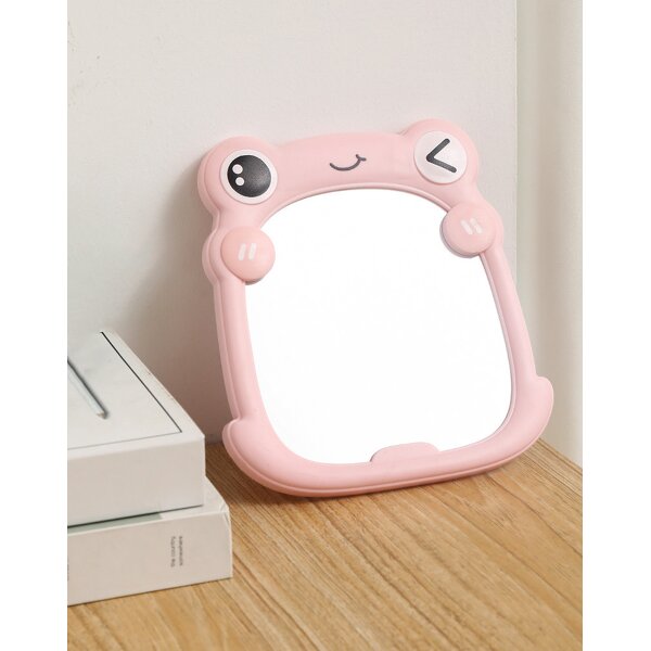 Makeup Mirror Manufacturer - Hot Selling Cheap High Definition Cute Makeup Mirror Private logo Three Colors Cute Frog Desktop Mirror