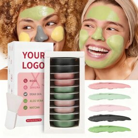 Clay Mask Kit Manufacturer - Private Label Organic Claymask Kit Turmeric Green Tea Pink Rose Avocado Face Mud Clay Mask Travel Pack