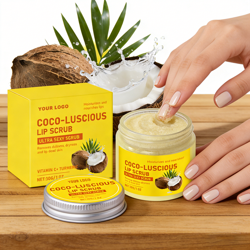 Lip Balm Manufacturer - New Arrived Custom Private Label Brightening Lightening Moisturizing Lip Balm Turmeric Lips Scrub Exfoliating Organic