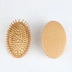 Hair Brush Manufacturer - Eco Friendly Natural Bamboo Small Air Bag Comb Round Wood Pins Anti Static Without Handle